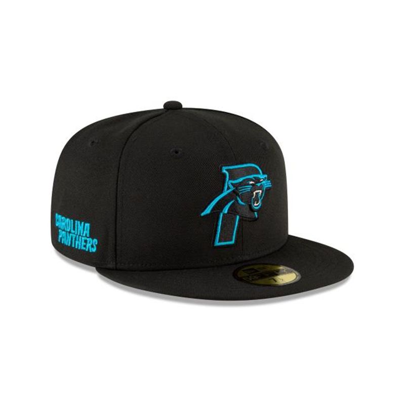 NFL Carolina Panthers Logo Mix 59Fifty Fitted (WBB6197) - Blue New Era Caps